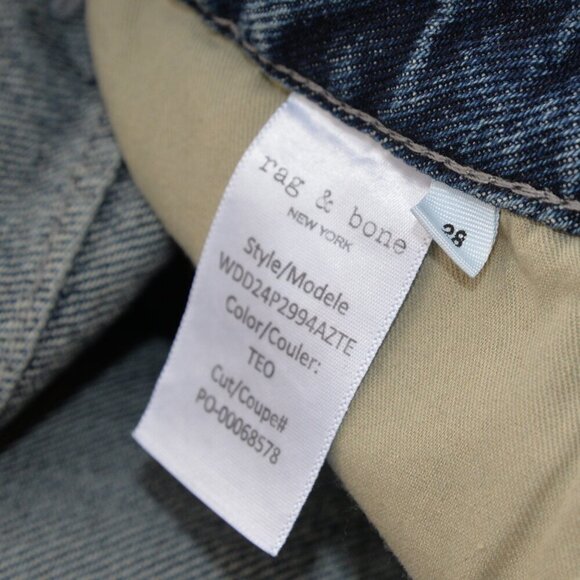 NWT Rag & Bone Charlie High Rise Barrel Jeans Horseshoe Sz 28 - Picture 8 of 9